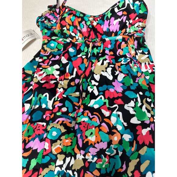 Swim Solutions Women’s Size 8 Floral Swim Dress Built-In Bra Full Coverage - Picture 4 of 8